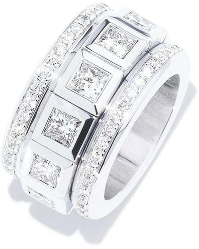 Tamara Comolli Curriculum Vitae 18k White Gold Diamond Ring, Size 6-7
