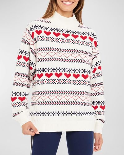The Upside St Moritz Clementine Knit Crewneck Pullover - Red
