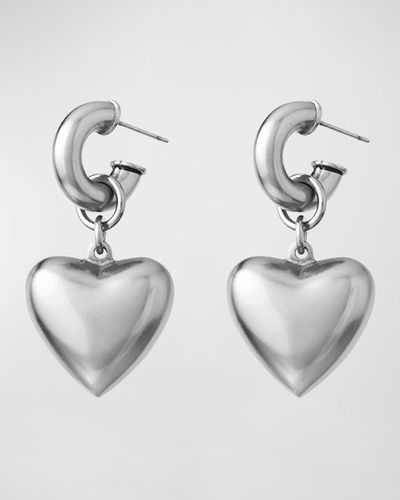 Roxanne Assoulin Heart And Soul Puffy Earrings - Metallic