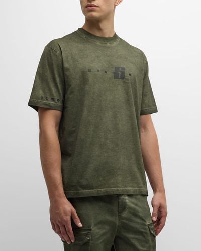 Stampd Oil Washed Relaxed T-Shirt - Green