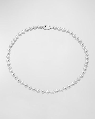 Majorica Lyra Pearl-strand Necklace, 18"l - White