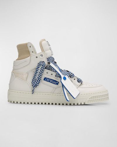 Off-White c/o Virgil Abloh 3.0 Off Court Leather High-Top Sneakers - Blue