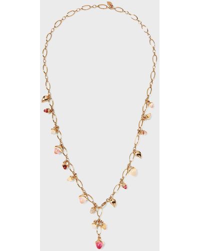 Tamara Comolli Rose Gold Mikado Necklace With Moonstones, Quartz And Tourmaline - White