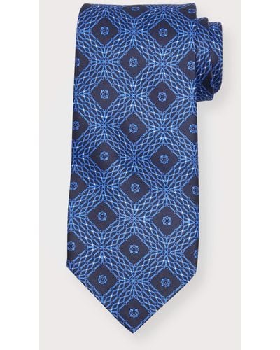 Stefano Ricci Tapestry Silk Tie - Blue