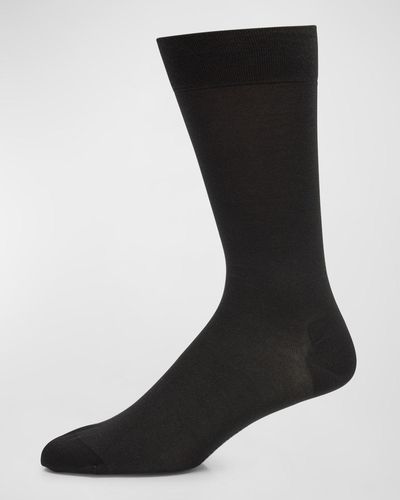 Marcoliani Fresh Of Modal Crew Socks - Black