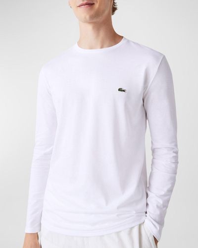 Lacoste Pima Cotton Jersey Crewneck T-Shirt - White