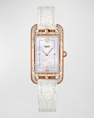 Hermès Nantucket Watch, Medium Model, 33 Mm - White