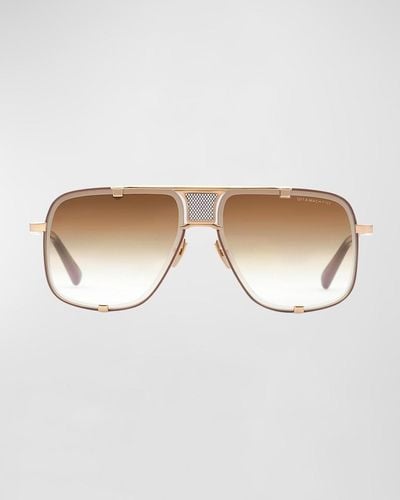 Dita Eyewear Mach Five Metal-acetate Aviator Sunglasses - Multicolor