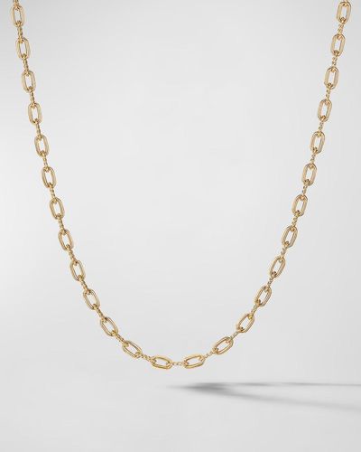 David Yurman Dy Madison Three-ring Chain Necklace In 18k Gold, 20" - White