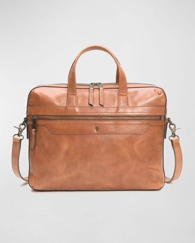 Frye Holden Slim Leather Briefcase - Brown
