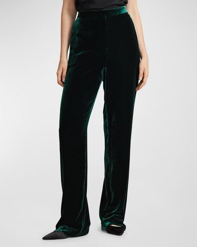 Polo Ralph Lauren Velvet Straight-Leg Pants - Black