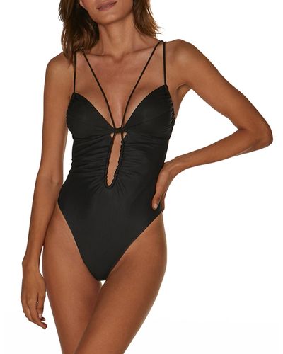 ViX Mag Open-Back One-Piece Swimsuit - Brown