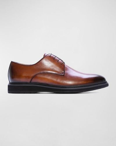 Ike Behar Concord Leather Derby Shoes - Brown