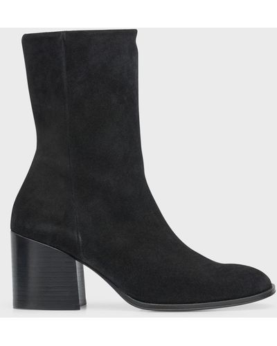 Pedro Garcia Marise Leather Block-heel Booties - Black