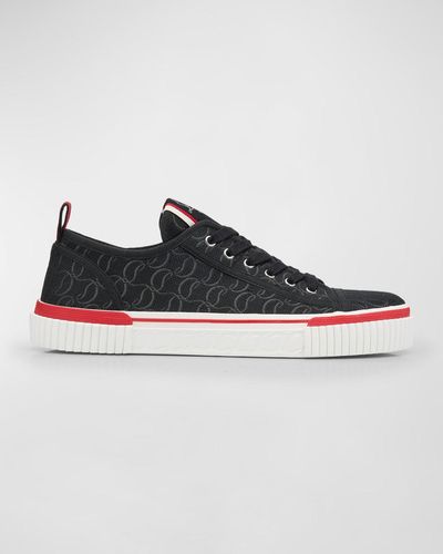 Christian Louboutin Pedro Junior Cl Canvas Low-Top Sneakers - Natural