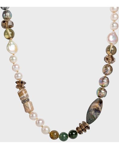 Stephen Dweck With Quartz And Agate Necklace - Metallic