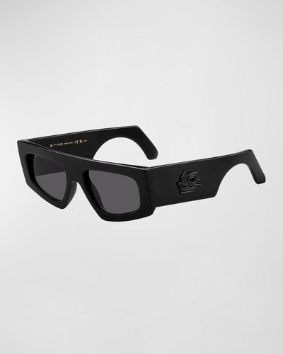 Etro Flat-top Plastic Cat-eye Sunglasses - Black