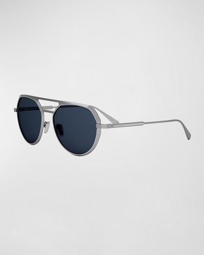 BVLGARI Octo Geometric Sunglasses - Blue