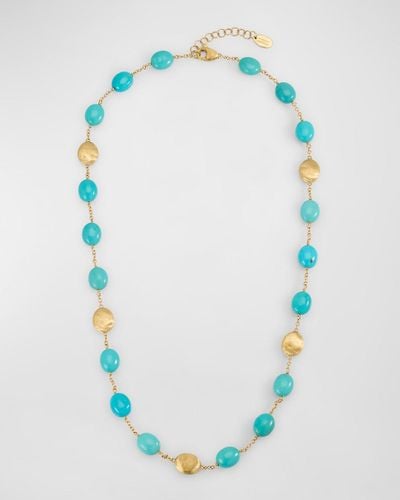 Marco Bicego 18k Yellow Gold Siviglia Turquoise Necklace - Blue