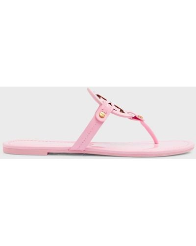 Tory Burch Miller Patent Leather Sandals - Pink
