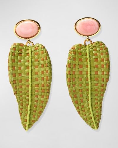 Lizzie Fortunato Monteverde Leaf Earrings - Green