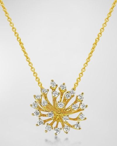 Hueb 18k Luminous Gold Diamond Pendant Necklace, 18" - Metallic