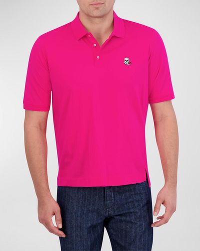 Robert Graham The Player Knit Polo Shirt - Pink