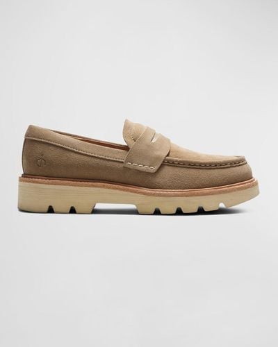 Rag & Bone Rb Leather Penny Loafers - Natural