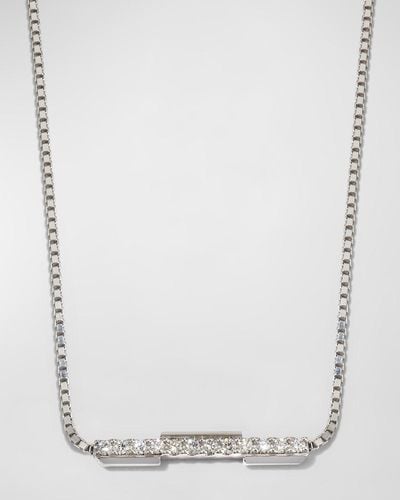 Gucci Link To Love 18k White Gold & Diamond Necklace