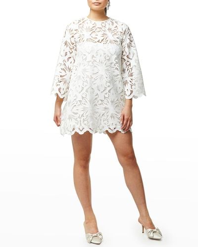 mestiza Mira Lace Mini Dress - White