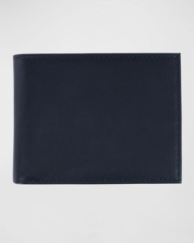 Trafalgar Sergio Leather Rfid Bifold Wallet With Id Slot - Blue