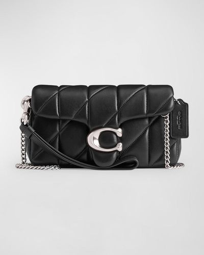 COACH Tabby Quilted Pillow Leather Wristlet - Black