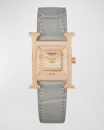 Hermès - Authenticated Cape Cod Watch - Pink Gold White for Women, Very Good Condition