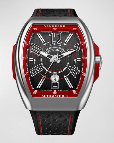 Franck Muller Vanguard Racing Automatic Black And Red Accent Watch
