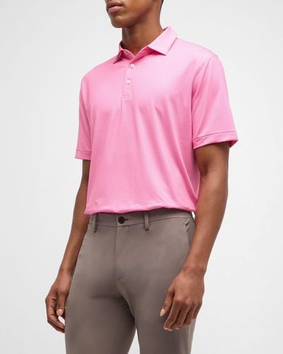 Peter Millar Tesseract Performance Jersey Polo Shirt - Pink