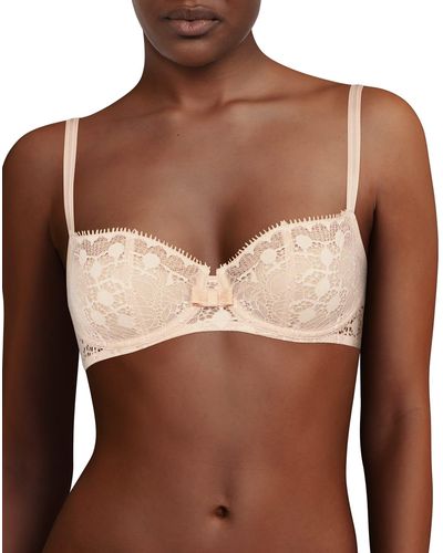 Chantelle Day To Night Unlined Lace Demi Bra - Brown