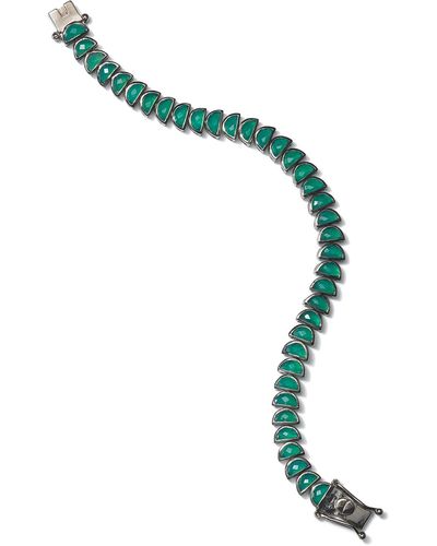Nakard Small Worm Tennis Bracelet, Onyx - Green