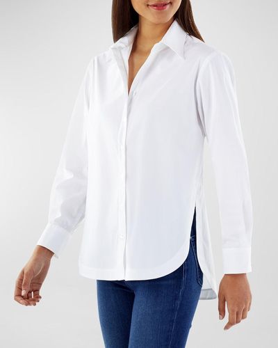 Finley Keller Silky Poplin Shirt - White