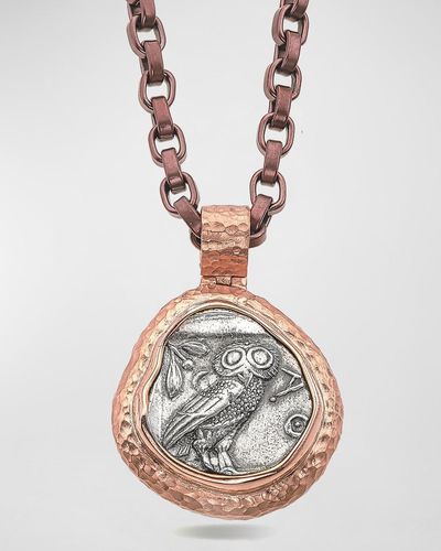 Jorge Adeler 18K Rose Ancient Coin Pendant - Metallic