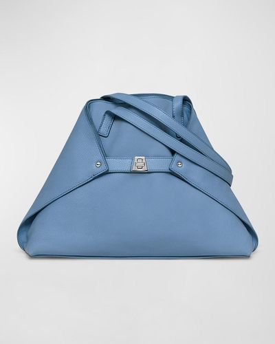 Akris Ai Cervo Small Shoulder Tote Bag - Blue