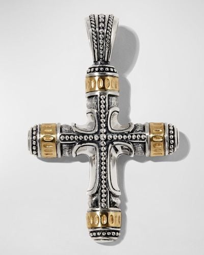 Konstantino Phidias Sterling And Bronze Cross Pendant - Metallic