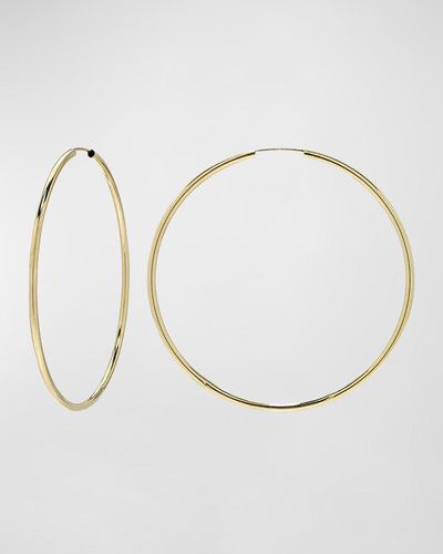 Zoe Lev 14k Gold Large Thread Hoop Earrings - Natural