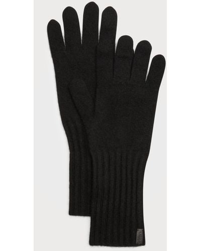 Vince Cashmere Knit Gloves - Black