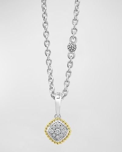 Lagos 18K Sterling Rittenhouse Pave Diamond Necklace - White