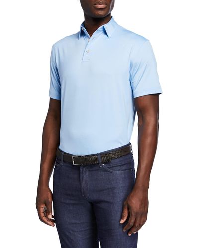 Peter Millar Sean Stretch-Jersey Polo Shirt - Blue