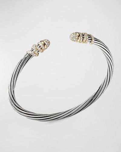 David Yurman Dy Helena Diamond Bangle Bracelet - Metallic