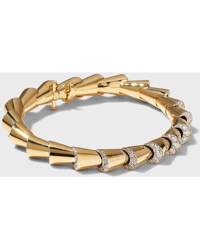 Oscar Heyman Round Diamond Cornucopia Bracelet, 3.24tcw - Metallic