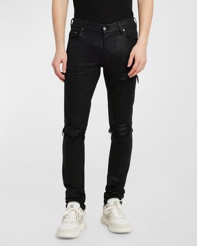 Amiri Mx1 Waxed Skinny Jeans - Black