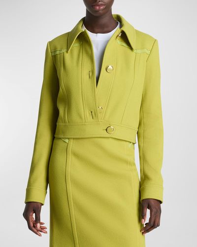 St. John Wool-Blend Tailored Jacket - Yellow