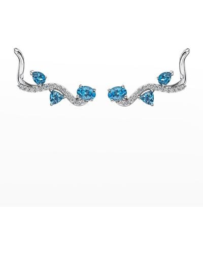 Hueb 18K Mirage Earrings With Vs-Gh Diamonds And - Blue